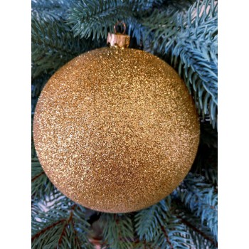 Новогодний шар "Блестки" Ø130мм золотой